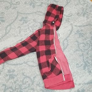 Plaid zip up hoodie